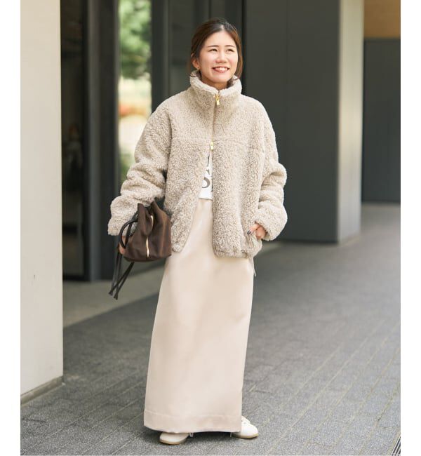 Spick and Span「《追加予約》スタンドZIPボアブルゾン」|その他|