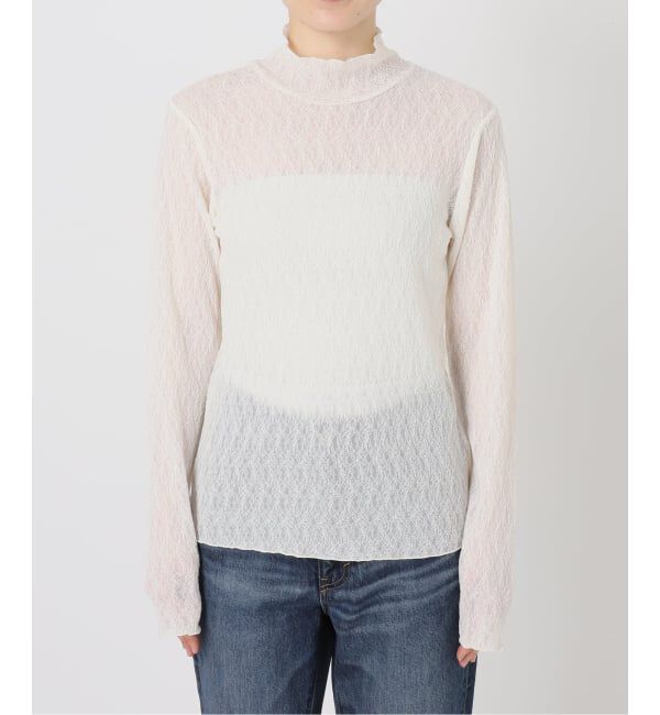 Spick and Span「シュリンクレースハイネックプルオーバー」|Tシャツ・カットソー|