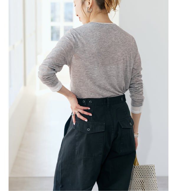 Spick and Span「《追加2》シアーリブレイヤードプルオーバー」|Tシャツ・カットソー|