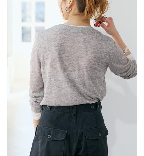 Spick and Span「《追加2》シアーリブレイヤードプルオーバー」|Tシャツ・カットソー|
