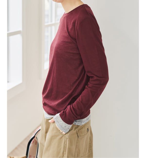 Spick and Span「《追加2》シアーリブレイヤードプルオーバー」|Tシャツ・カットソー|