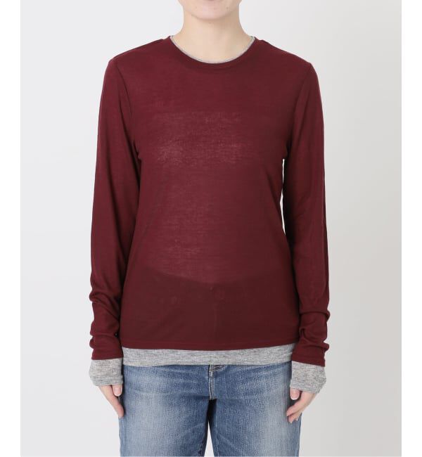 Spick and Span「《追加2》シアーリブレイヤードプルオーバー」|Tシャツ・カットソー|