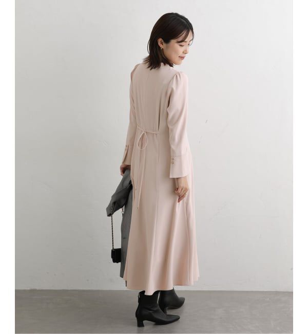  「【洗える】カシュクールロングスリーブワンピース」|ワンピース|