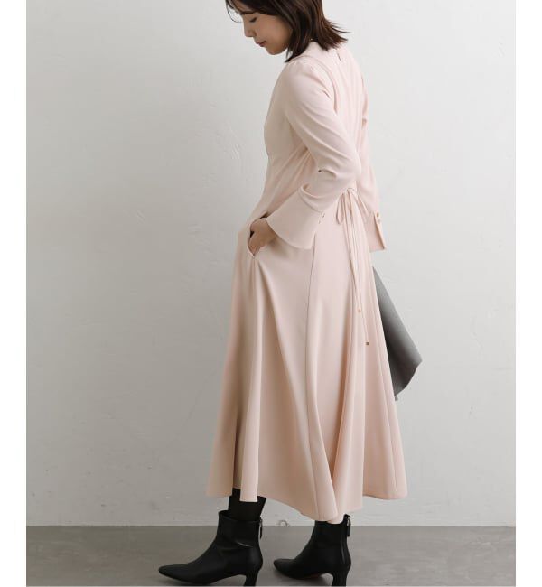 「【洗える】カシュクールロングスリーブワンピース」|ワンピース|