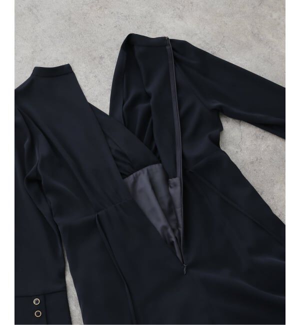  「【洗える】カシュクールロングスリーブワンピース」|ワンピース|