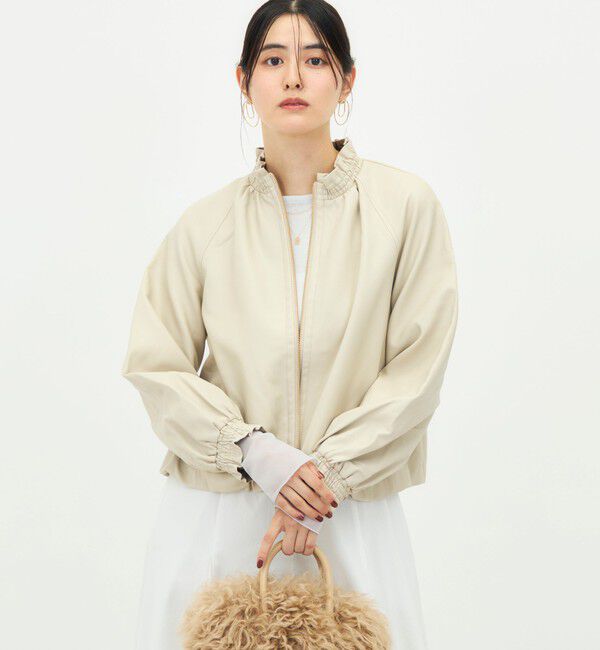 NOLLEY'S「【MARILYN MOON/マリリーンムーン】soft eco-leather blouson別注」|ブルゾン・スタジャン|キナリ