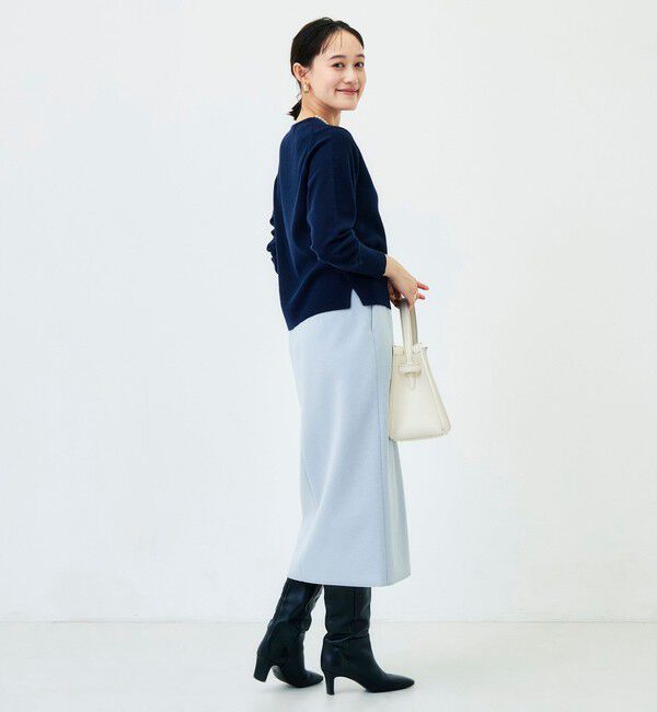 NOLLEY'S sophi「【WEB限定】《手洗い可能》片衿パール総針Vネックプルオーバー」|ニット・セーター|