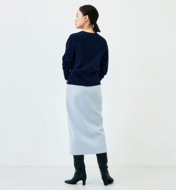 NOLLEY'S sophi「【WEB限定】《手洗い可能》片衿パール総針Vネックプルオーバー」|ニット・セーター|