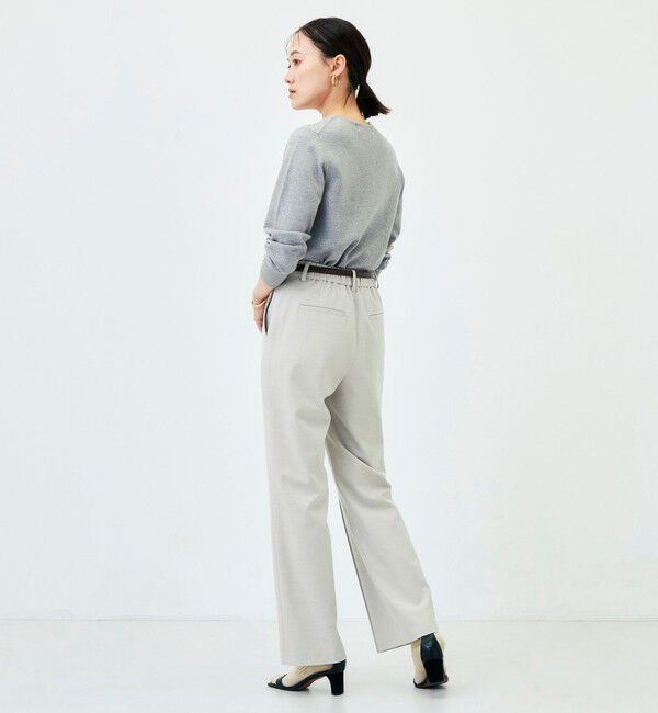 NOLLEY'S sophi「【WEB限定】《手洗い可能》片衿パール総針Vネックプルオーバー」|ニット・セーター|