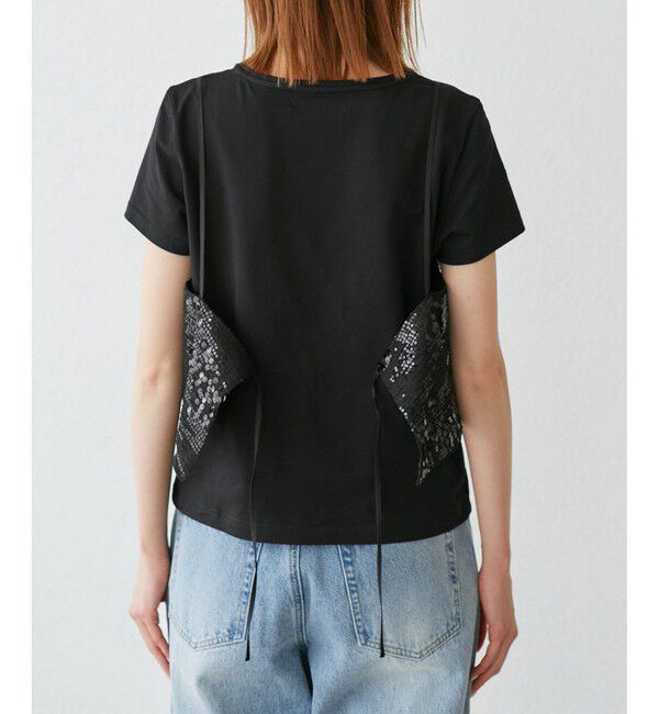 Rope&rsquo;Picnic「スパンコールビスチェ付きカットトップス」|Tシャツ・カットソー|