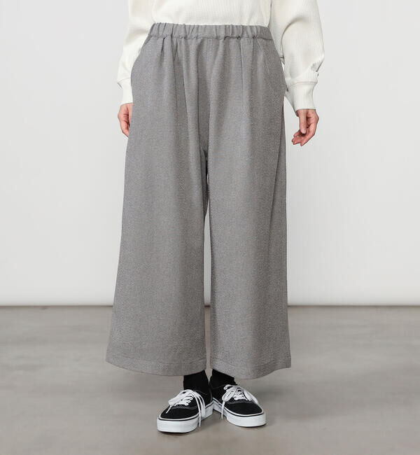DANTON「DANTON | ウールライクツイル ワイドイージーパンツ WOMEN」|チノ|GREY