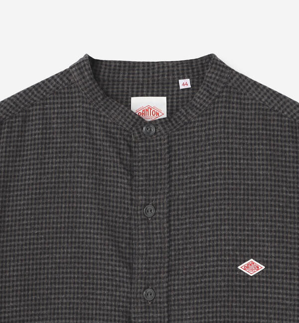 DANTON「DANTON | コットンフランネル バンドカラーシャツ CHECK MEN」|シャツ・ブラウス|