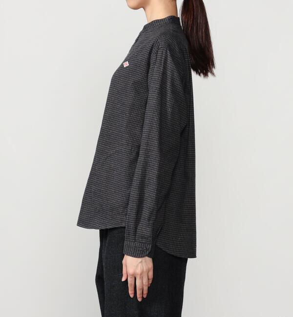 DANTON「DANTON | コットンフランネル バンドカラーシャツ CHECK WOMEN」|シャツ・ブラウス|
