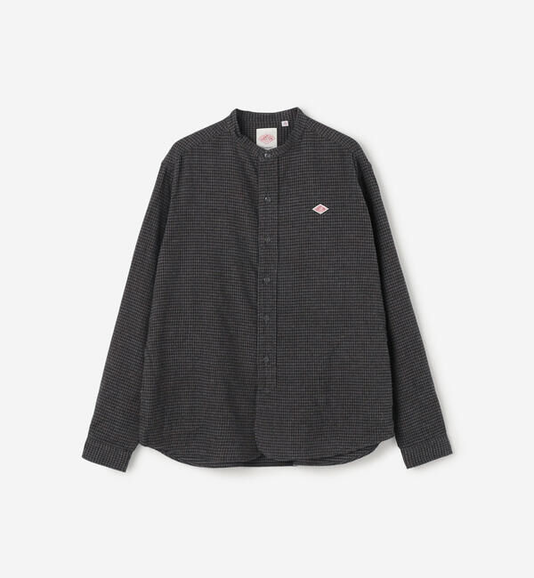 DANTON「DANTON | コットンフランネル バンドカラーシャツ CHECK WOMEN」|シャツ・ブラウス|