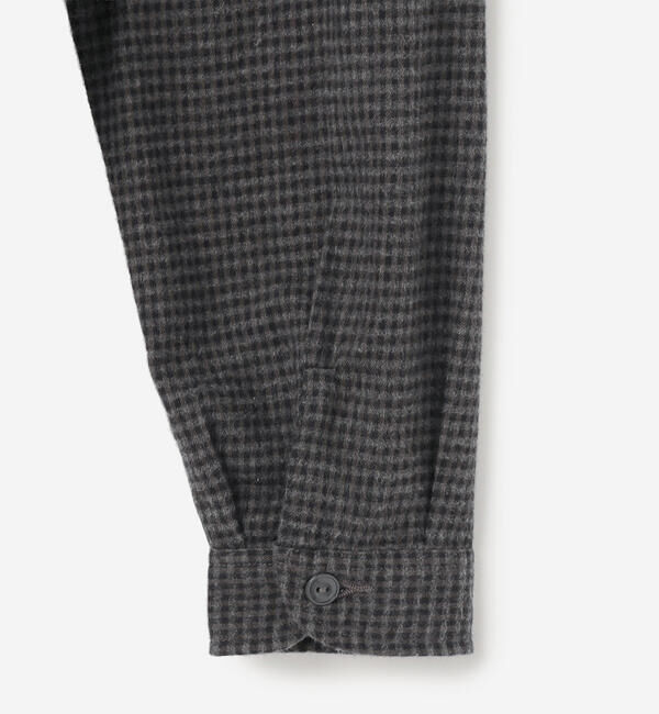 DANTON「DANTON | コットンフランネル バンドカラーシャツ CHECK WOMEN」|シャツ・ブラウス|