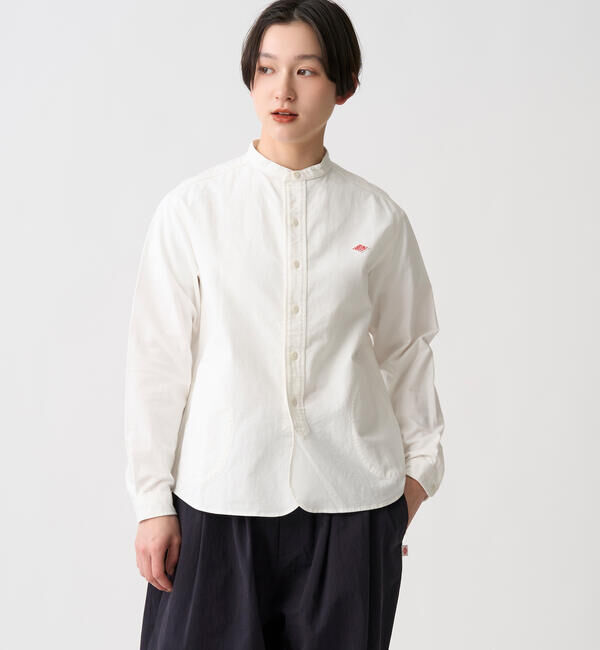 DANTON「DANTON | オックスフォード バンドカラーシャツ SOLID WOMEN」|シャツ・ブラウス|