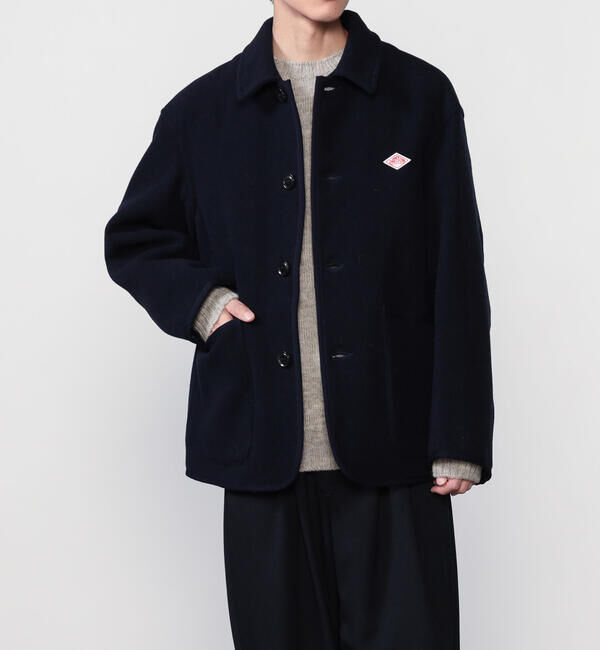 DANTON「DANTON | ウールライトパイル カバーオールジャケット MEN」|テーラードジャケット|NAVY
