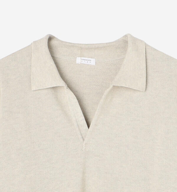  「crepuscule | スキッパー ポロニット MEN」|ニット・セーター|