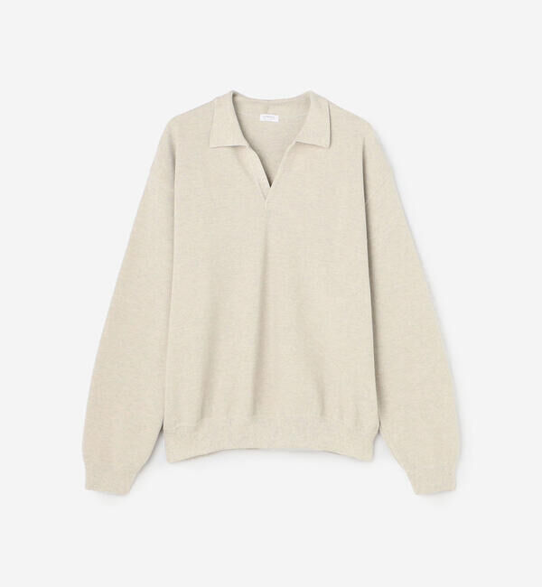  「crepuscule | スキッパー ポロニット MEN」|ニット・セーター|