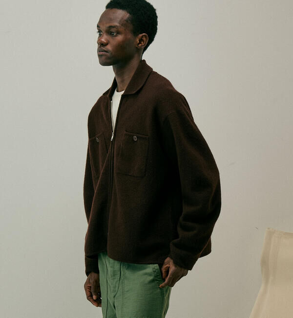  「RYE TENDER | 〈別注〉ウール ニットシャツジャケット MEN」|ニット・セーター|