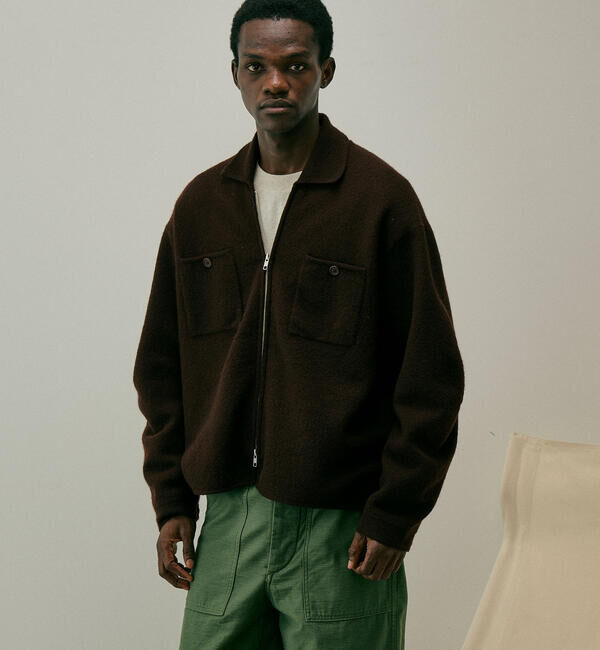  「RYE TENDER | 〈別注〉ウール ニットシャツジャケット MEN」|ニット・セーター|
