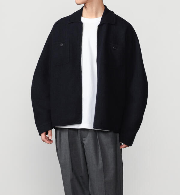  「RYE TENDER | 〈別注〉ウール ニットシャツジャケット MEN」|ニット・セーター|