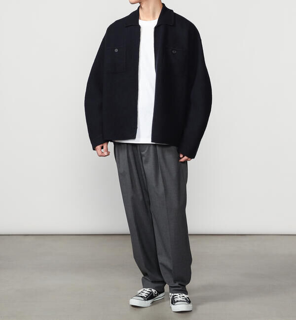  「RYE TENDER | 〈別注〉ウール ニットシャツジャケット MEN」|ニット・セーター|