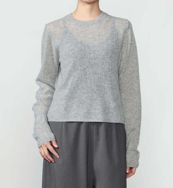  「ADAWAS |〈別注〉セミシアー クルーネックニット WOMEN」|ニット・セーター|GREY系1