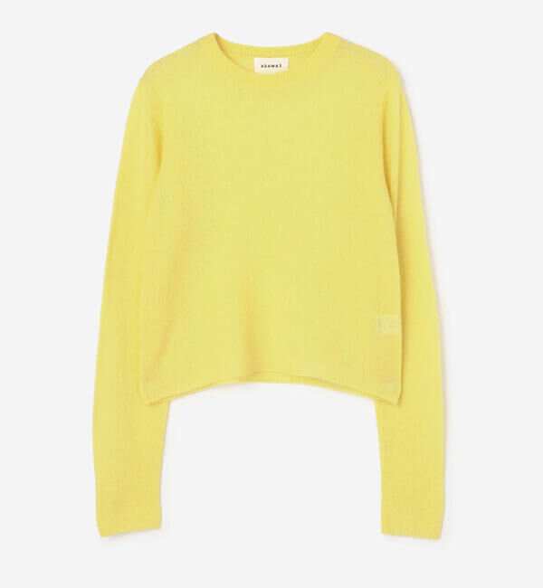  「ADAWAS |〈別注〉セミシアー クルーネックニット WOMEN」|ニット・セーター|YELLOW系1