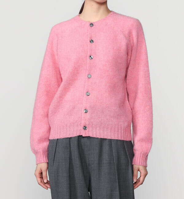 Morris & Sons「MORRIS & SONS | ブラッシュカーディガン WOMEN」|ニット・セーター|PINK