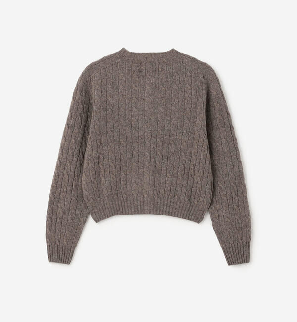 Morris & Sons「MORRIS & SONS | ジーロンラム ケーブルニットカーディガン WOMEN」|ニット・セーター|