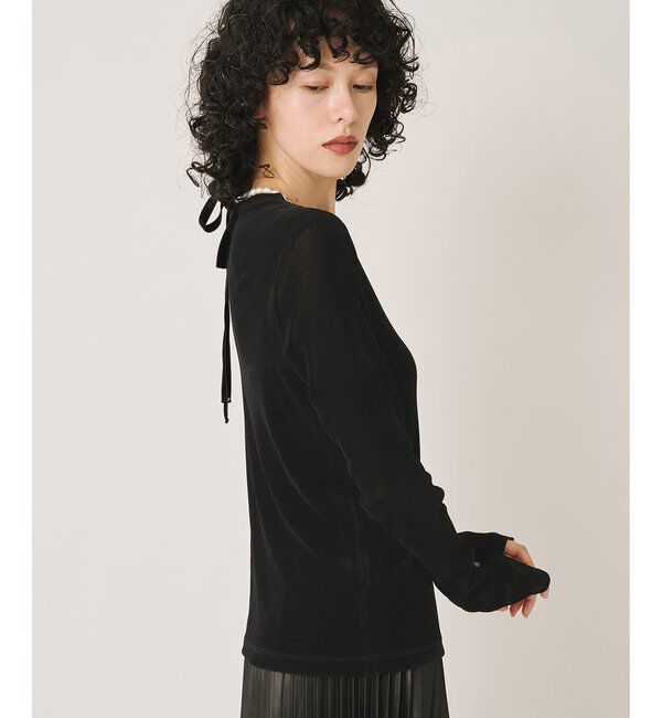 Drawing Numbers「【Drawing Numbers】フロッキーチュールカットソー」|Tシャツ・カットソー|