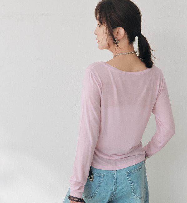  「シルクブレンドボートTee」|Tシャツ・カットソー|
