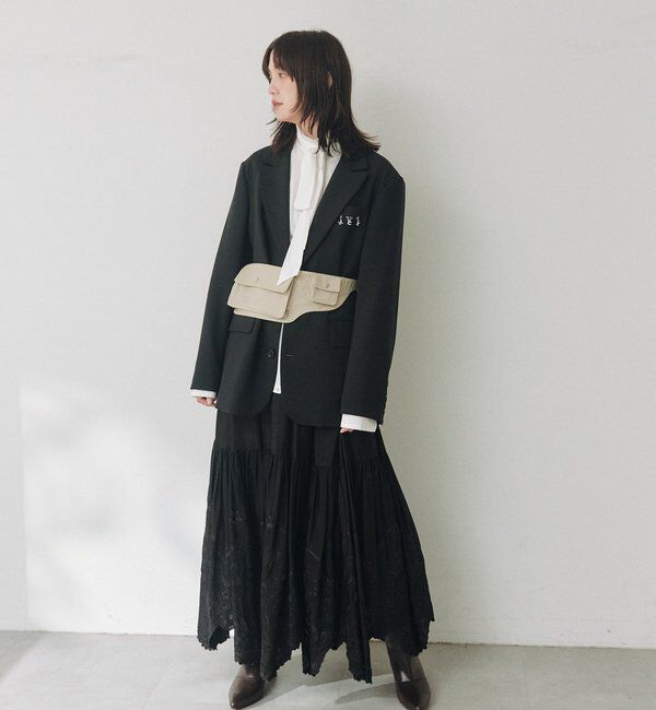  「【a Nice】【2サイズ展開】スカラ刺繍ティアードスカート」|スカート|