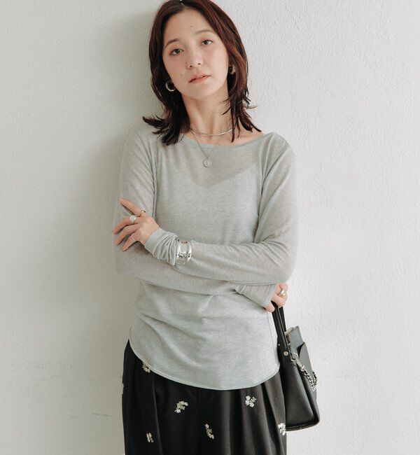  「シルクカシミヤブレンドボートT」|Tシャツ・カットソー|