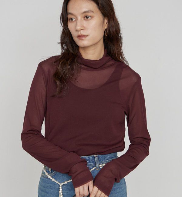  「《万能インナー》メッシュハイネックプルオーバー」|Tシャツ・カットソー|