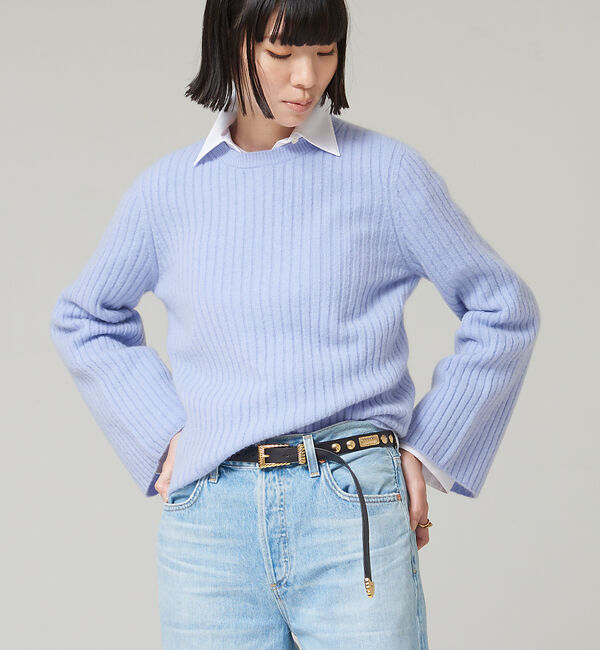 The Store by C' 「【COCUCA】エアストレッチプルオーバー」|ニット・セーター|ラベンダー