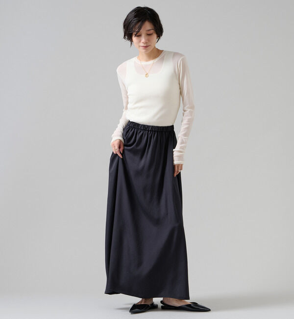Liesse「シアーチュールロングTシャツ」|Tシャツ・カットソー|