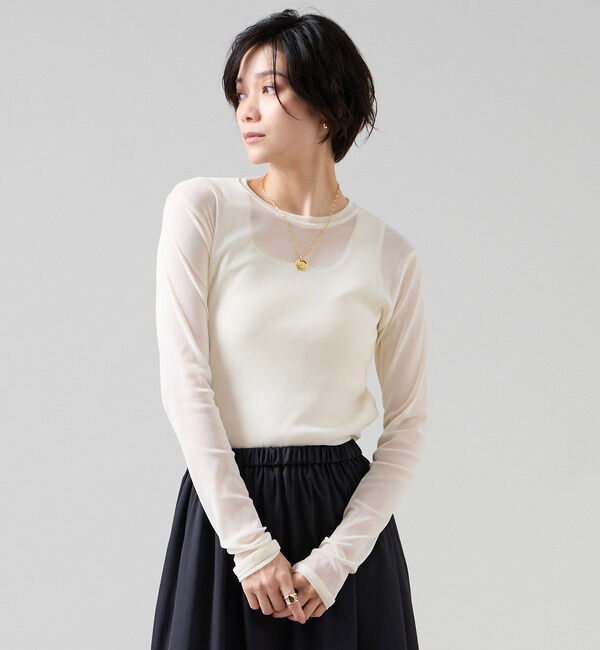 Liesse「シアーチュールロングTシャツ」|Tシャツ・カットソー|