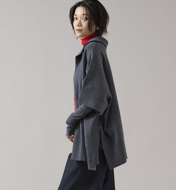 Liesse「【大草直子さんコラボ】2WAYケープジップニット（セットアップ可/店舗限定カラーあり）」|ニット・セーター|