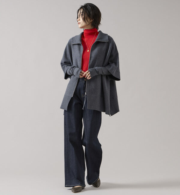 Liesse「【大草直子さんコラボ】2WAYケープジップニット（セットアップ可/店舗限定カラーあり）」|ニット・セーター|