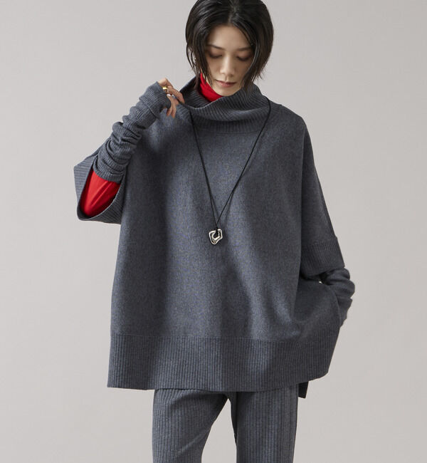 Liesse「【大草直子さんコラボ】2WAYケープジップニット（セットアップ可/店舗限定カラーあり）」|ニット・セーター|