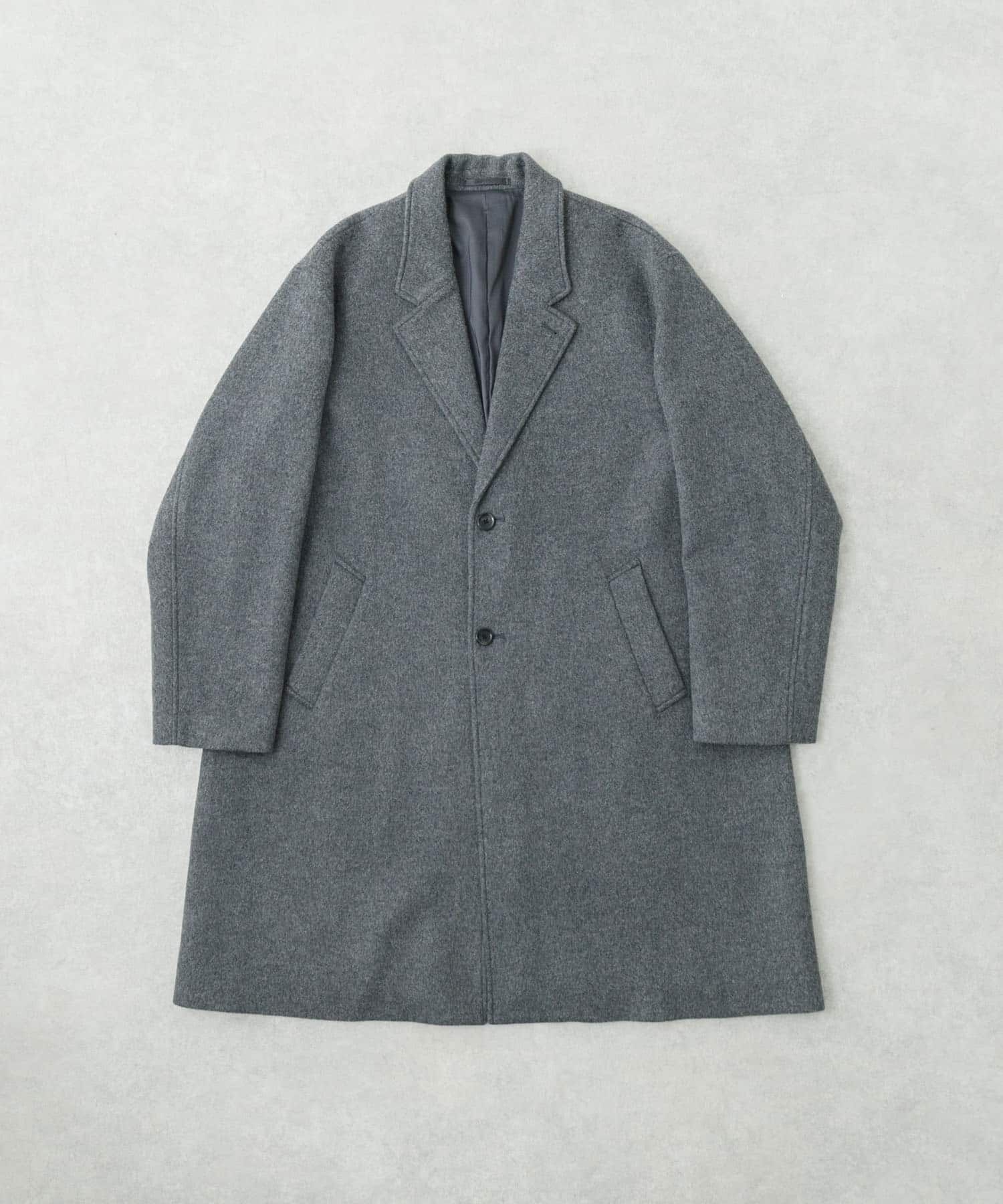 URBAN RESEARCH「WOOL OVER CHESTER COAT」|チェスターコート|チャコールグレー