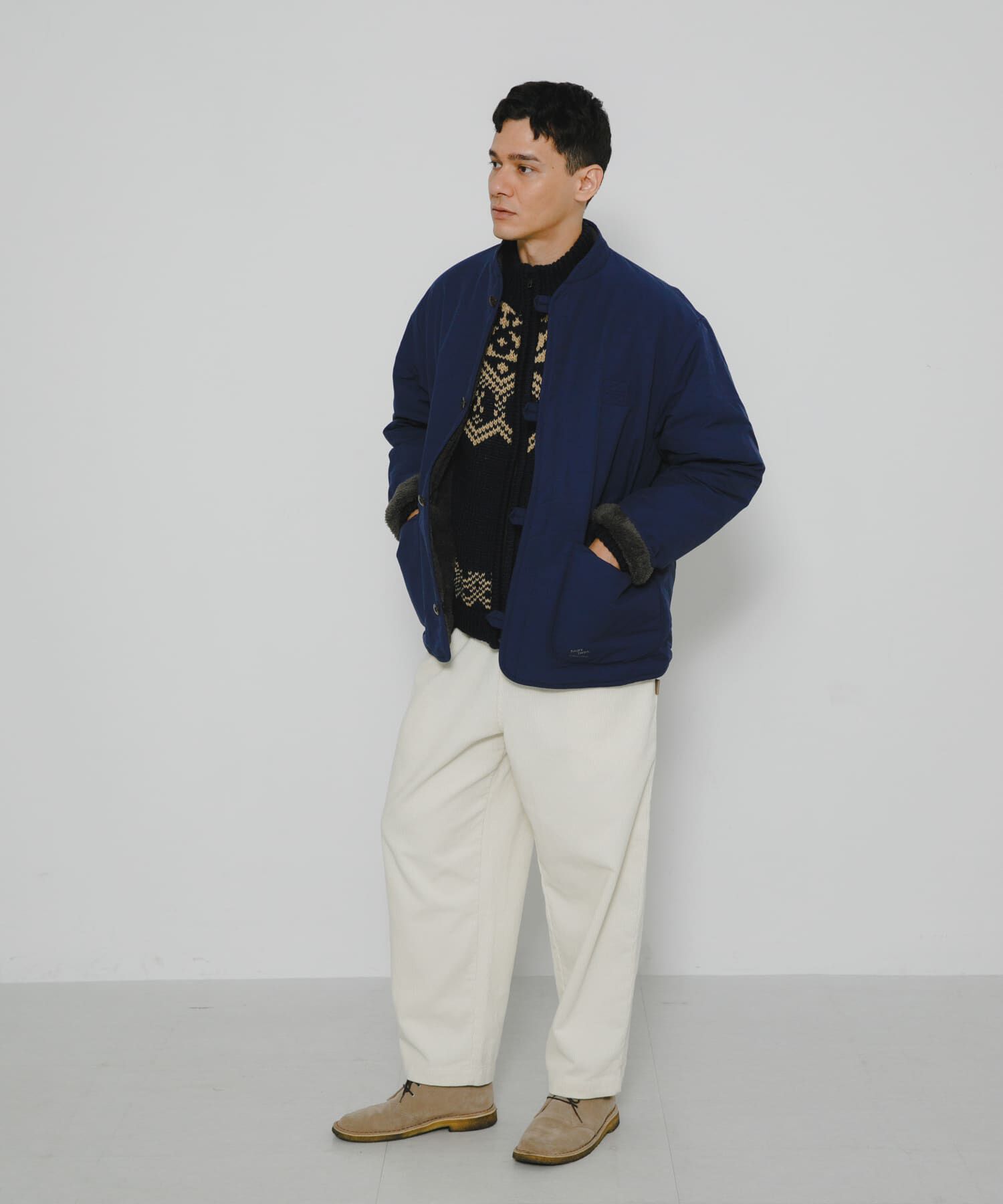 Sonny Label 「『別注』ARMY TWILL&times;Sonny Label　Reversible Jacket」|ノーカラーコート|