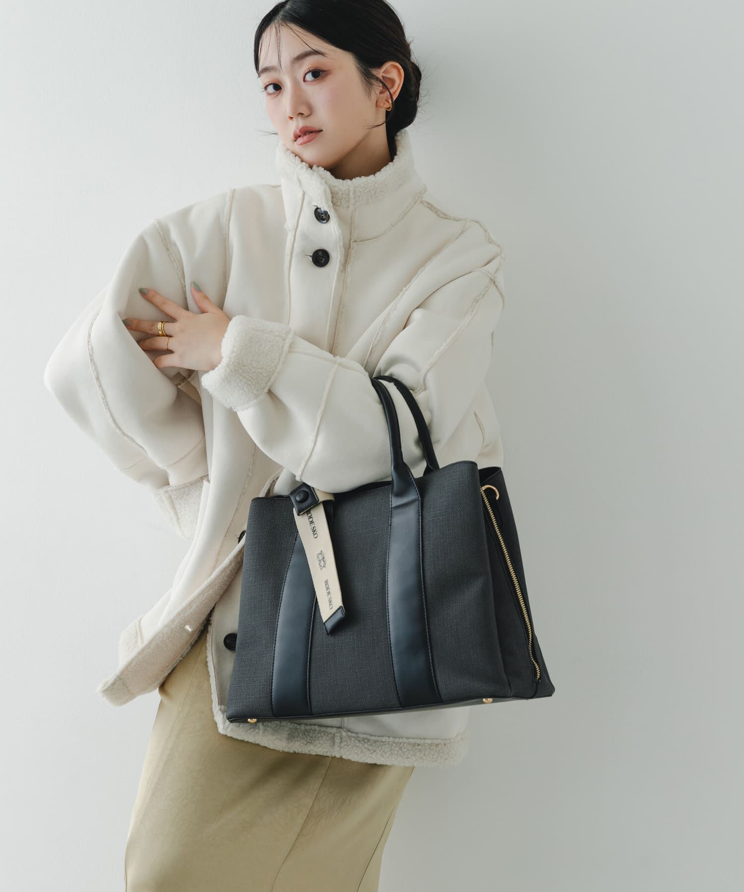 RODE SKO「『Lサイズ』ロゴリボン付A4トートバッグ」|トートバッグ|