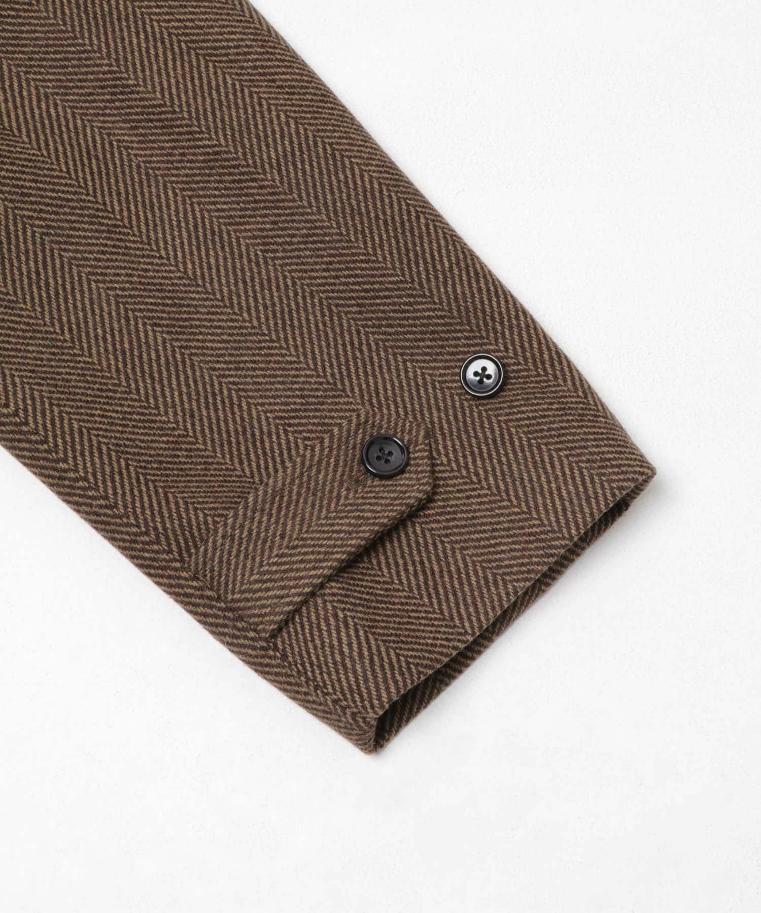 URBAN RESEARCH「WINDPROOF TWEED HALF COAT」|ノーカラーコート|