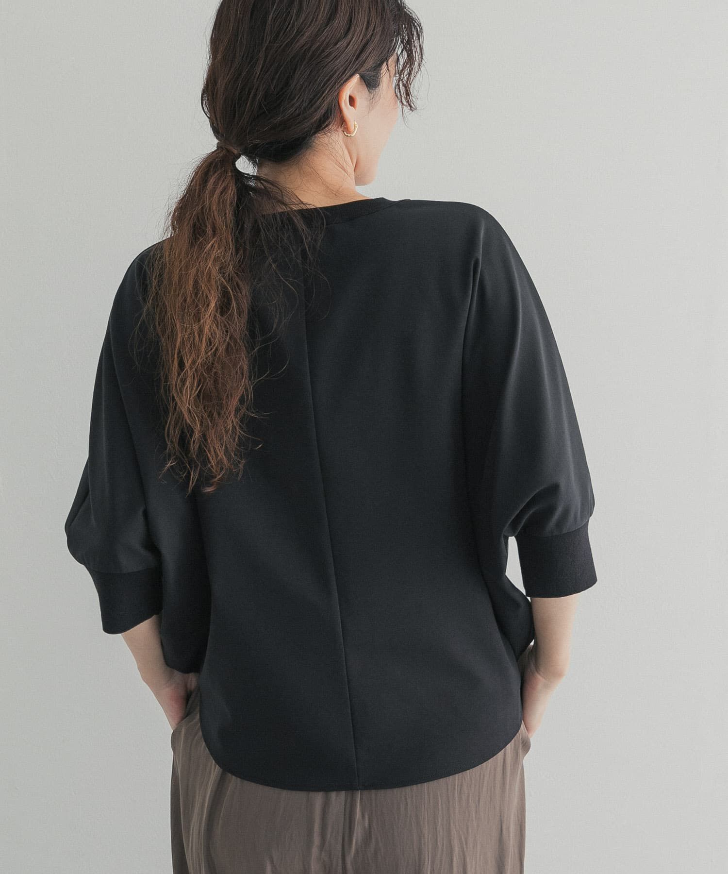 URBAN RESEARCH DOORS「ニットドッキングドルマン プルオーバー」|Tシャツ・カットソー|