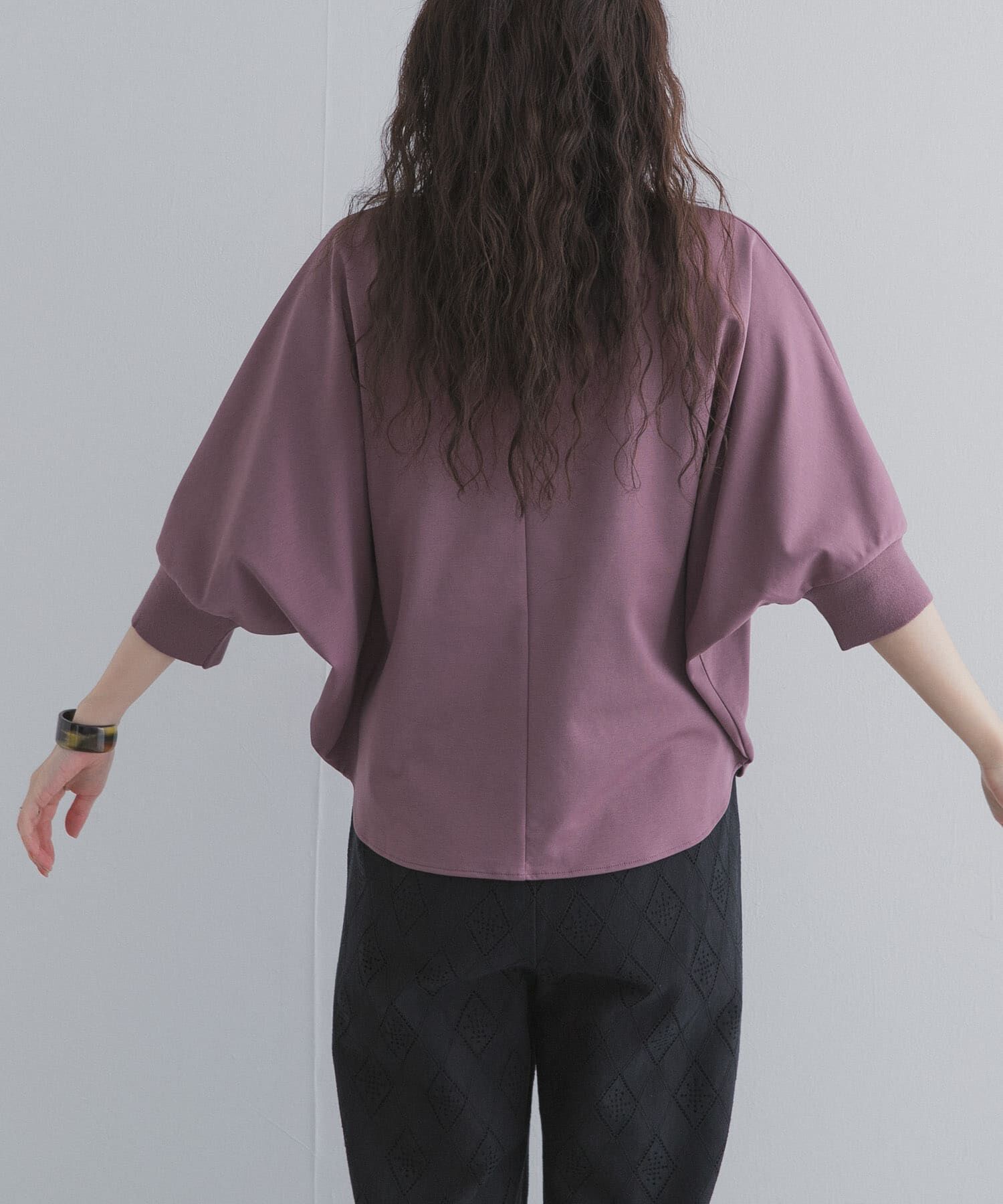 URBAN RESEARCH DOORS「ニットドッキングドルマン プルオーバー」|Tシャツ・カットソー|