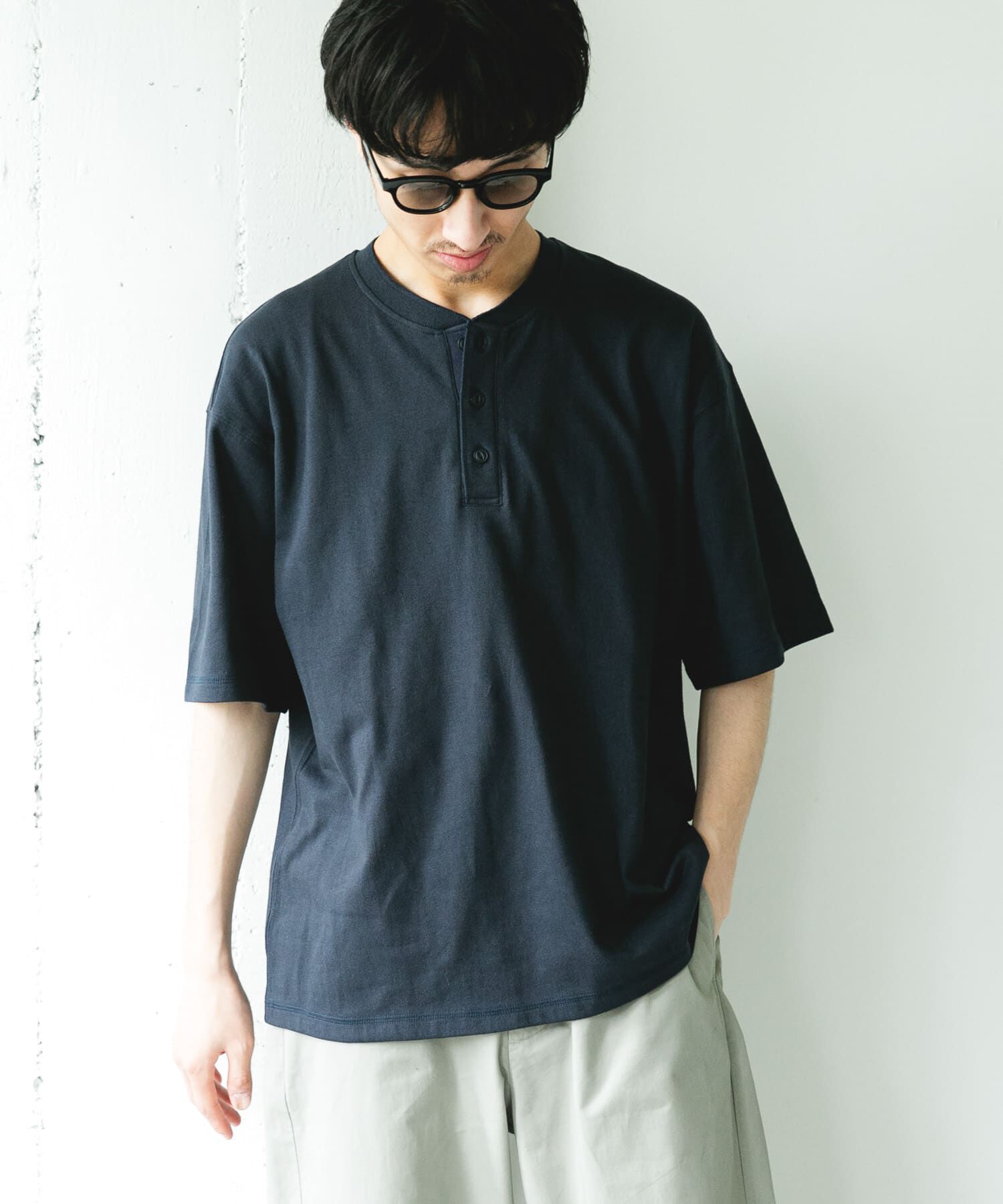 URBAN RESEARCH DOORS「TOMPKINS ヘンリーネック ショートスリーブ Tシャツ」|Tシャツ・カットソー|