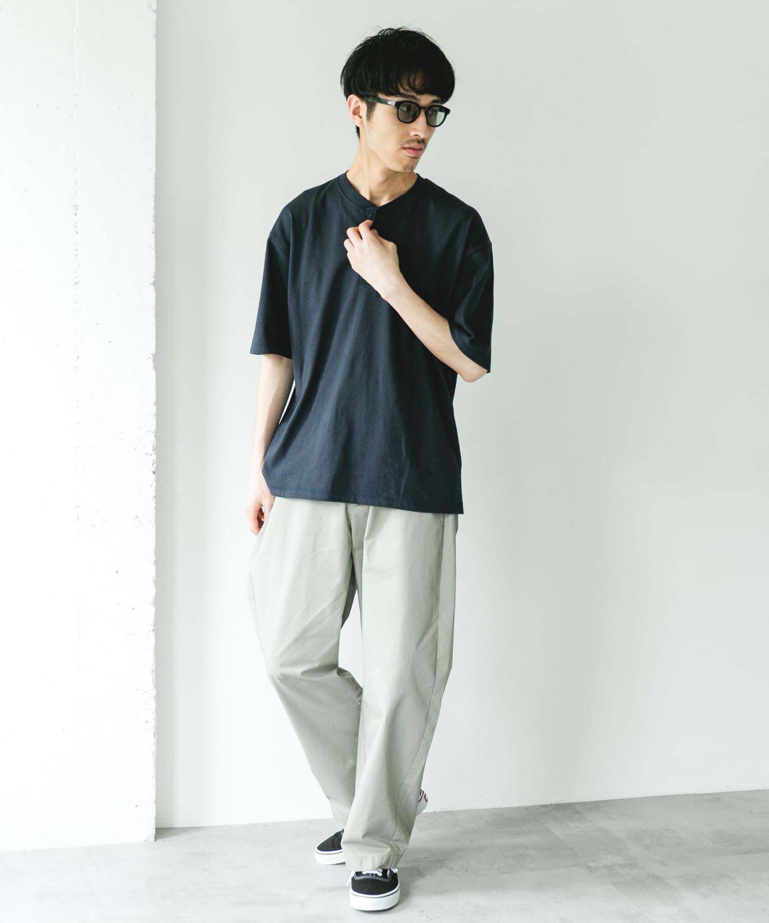 URBAN RESEARCH DOORS「TOMPKINS ヘンリーネック ショートスリーブ Tシャツ」|Tシャツ・カットソー|